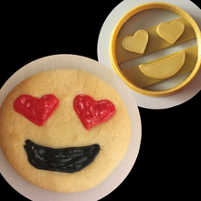 Load image into Gallery viewer, Heart Eyes Love Emoji 3D Printed Cookie Cutter Stamp Baking Biscuit Shape Tool
