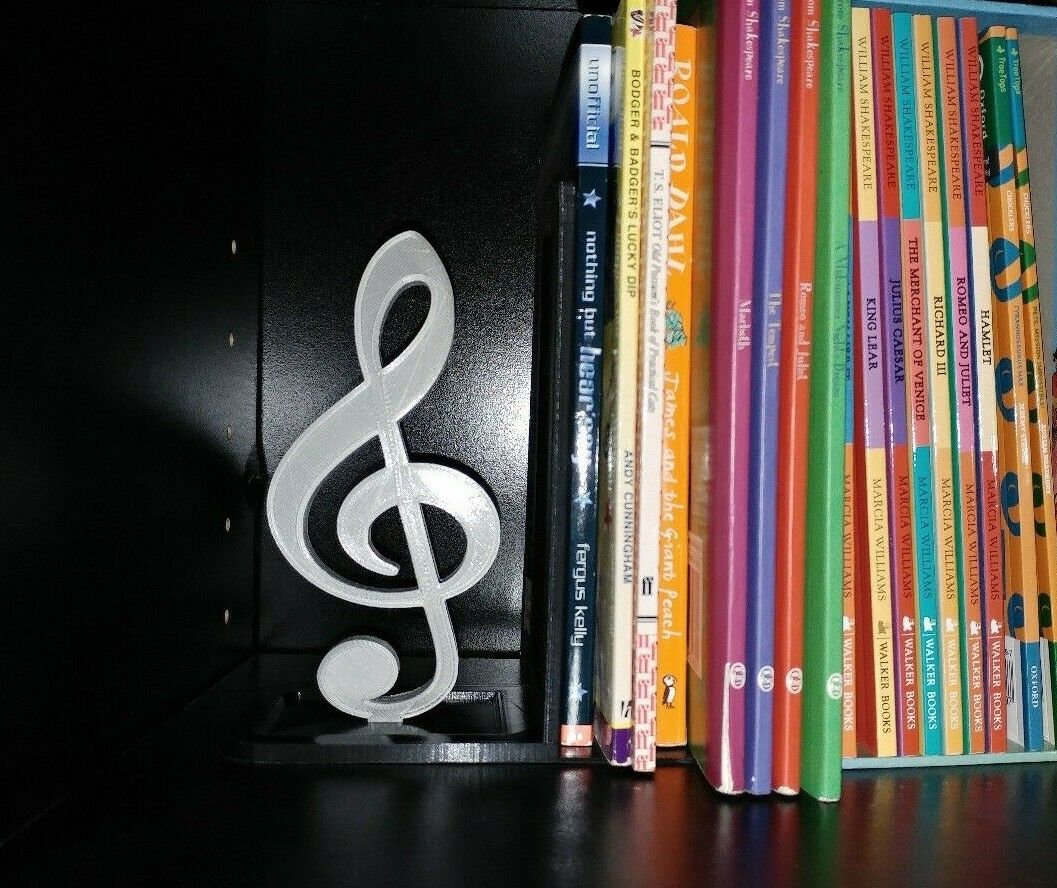 Music Themed Decorative Bookshelf Bookend Musical Notes Multi Colour