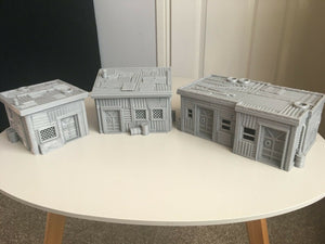 Dungeons & Dragons Warhammer Wargame Style Apocalyptic Sheds Buildings 3dprinted