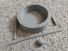 Load image into Gallery viewer, Wargaming Water Well Terrain Scenery 28mm 3d Printed
