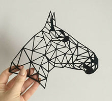Load image into Gallery viewer, Geometric Horses Head Side on
