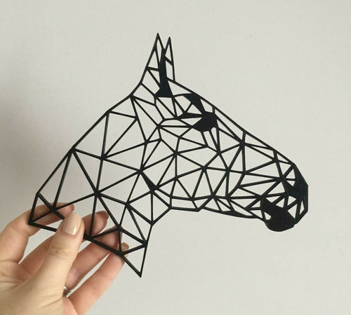 Geometric Horses Head Side on