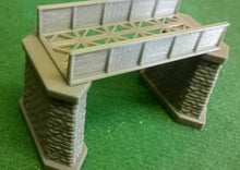 Load image into Gallery viewer, Girder Bridge TT120 Gauge Single Track Model Railway Support Piers Stonework
