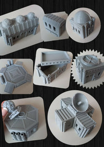 15mm Sci Fi Outpost Compound Command Military Buildings Tabletop Wargames