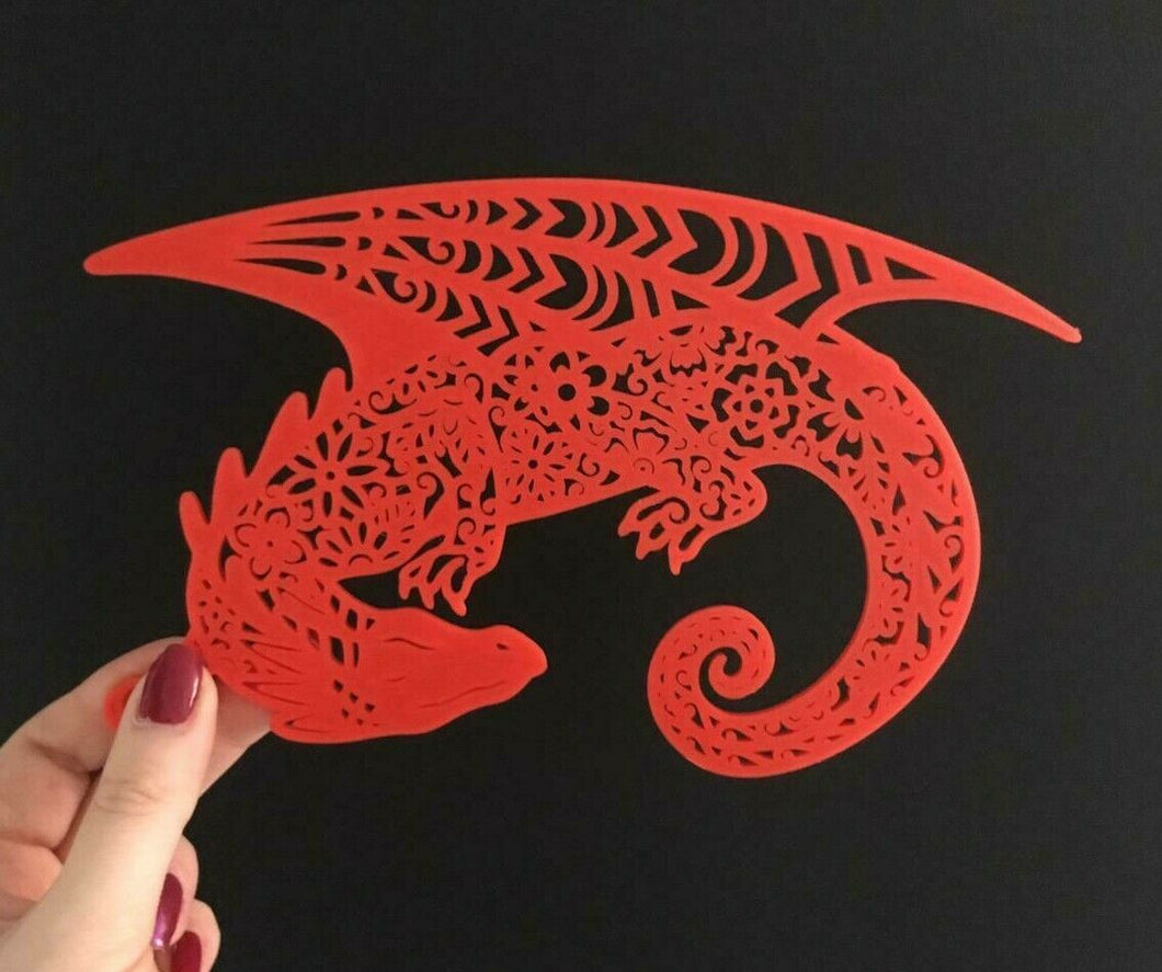 Sleeping Dragon Modern Wall Art Hanging Decoration Style Pick Your Colour