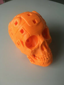 Human Cyborg Skull Model Moving Jaw Bones 3d Printed Pick Your Colour