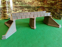 Load image into Gallery viewer, N Gauge Winged End Bridge Pier with Stonework Effect Support Pier Railway
