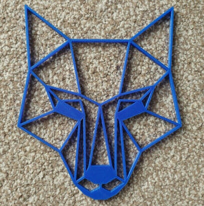Geometric Fox Head Wall Art Hanging Decoration Origami Style Pick Your Colour