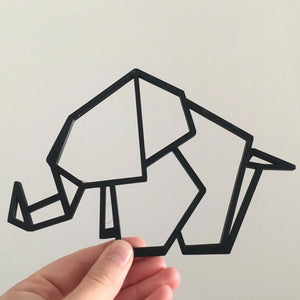 origami elephant 3d printed