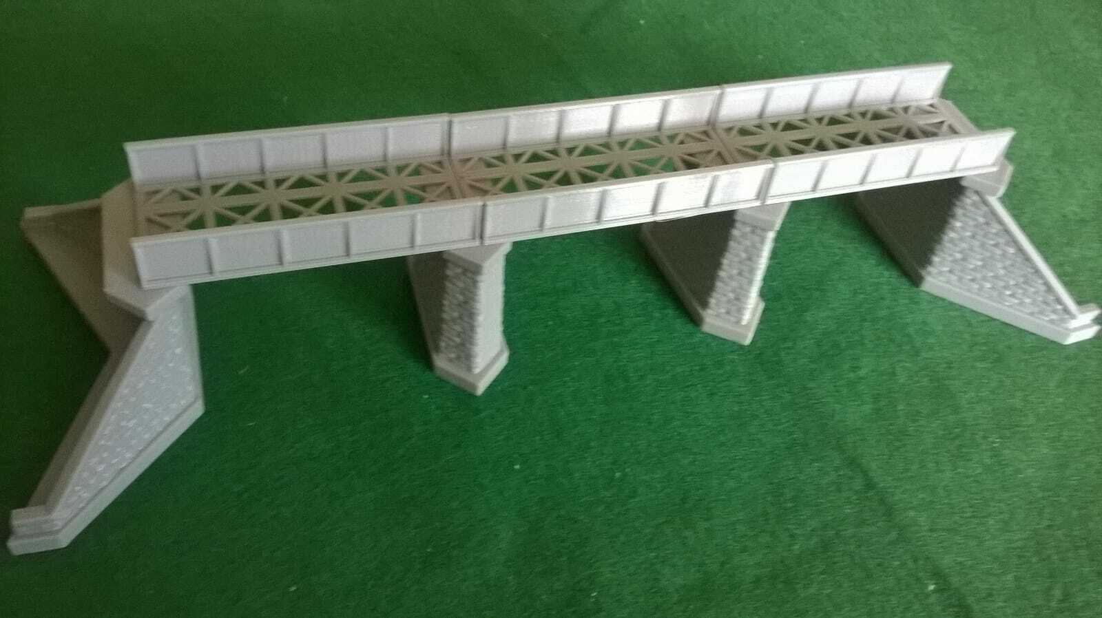 Train Bridge Rounded Support TT120 Gauge Large Girder Bridge Model Railway Bridge Support Stonework ...