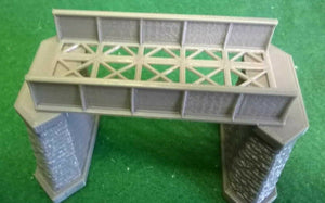 Girder Bridge N Gauge Single Track Model Railway Support Piers Stonework Detail