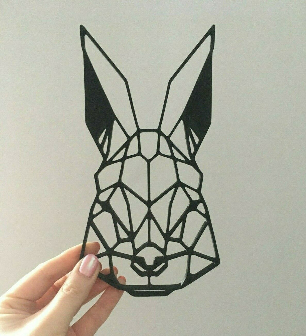 Geometric Rabbit Hare Wall Art Decor Hanging Decoration Origami Style