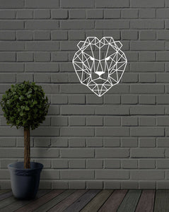Geometric Lion Animal Wall Art Decor Hanging Decoration Origami Style