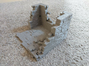 The Cannonball Rubble Ruin Terrain Building 28mm 3d Printed Wargaming Dungeons