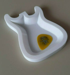 Guitar Shaped Plectrum Holder Tray 3D Printed Choose Your Colour