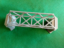 Load image into Gallery viewer, Lattice Girder Railway Bridge N Gauge with 2 Stonework Support Piers
