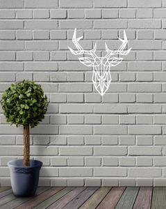 Geometric Deer Stag Animal Wall Art Decor Hanging Decoration Small 18.2cm Wide