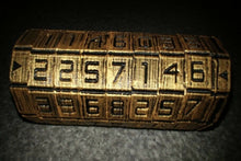 Load image into Gallery viewer, Mini Cryptex Puzzle DaVinci Replica 3D Print Plastic 5, 6 or 7 Number Black Gold
