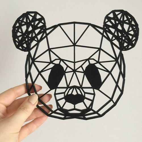 geometric panda head