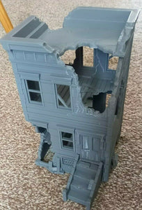 28mm Destroyed Apartment Block Modern Warfare Wargame Warhammer Style 3D Printed