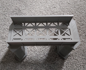 Model Railway Girder Bridge With Stone Effect End Supports 00 Gauge Single Track
