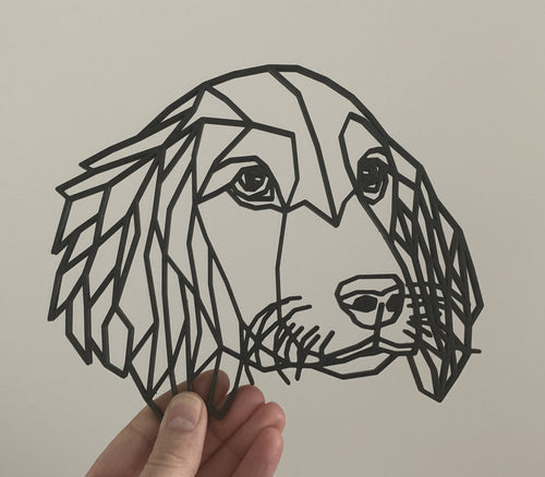 Geometric Cocker Spaniel 3D printed