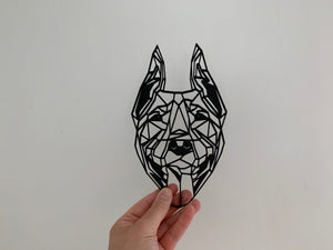 Geometric Doberman Dog Animal Wall Art Decor Hanging Decoration