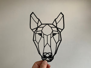 Geometric English Bull Terrier Pet Dog Wall Art Decor Hanging Decoration
