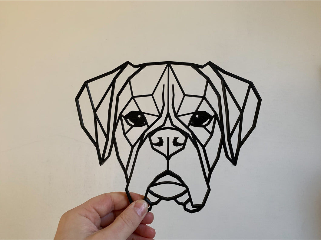 Geometric Boxer Dog Pet Wall Art Decor Hanging Decoration