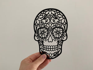 Day of the Dead Floral Sugar Skull Wall Art Decor Hanging Decoration Halloween