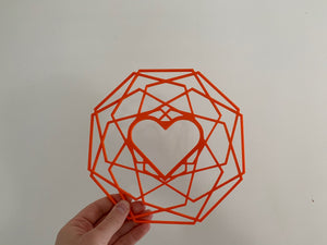 Geometric Heart Wall Art Decor Hanging Decoration Origami Style