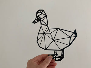 Geometric Duck Animal Wall Art Decor Hanging Decoration Origami Style