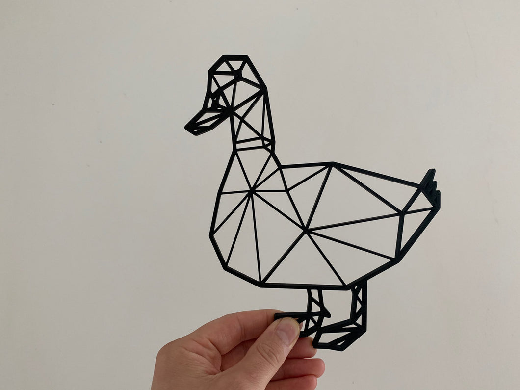 Geometric Duck Animal Wall Art Decor Hanging Decoration Origami Style
