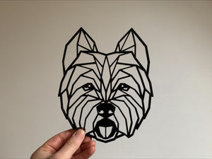 Geometric West Highland Terrier Westie Pet Dog Wall Art Decor Hang Decoration