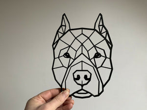 Geometric American Bully XL Dog Animal Wall Art Decor Hanging Decoration