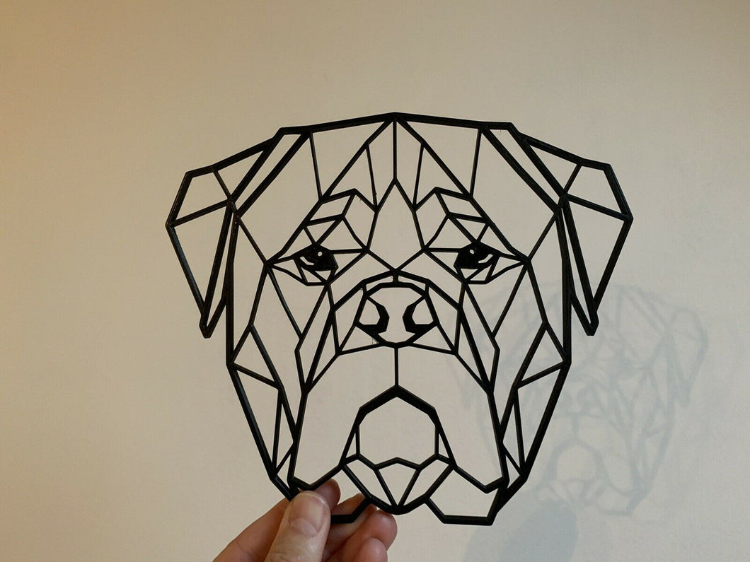Geometric Bullmastiff Dog Animal Wall Art Decor Hanging Decoration