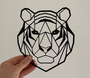 Geometric Tiger Animal Wall Art Decor Hanging Decoration Origami Style